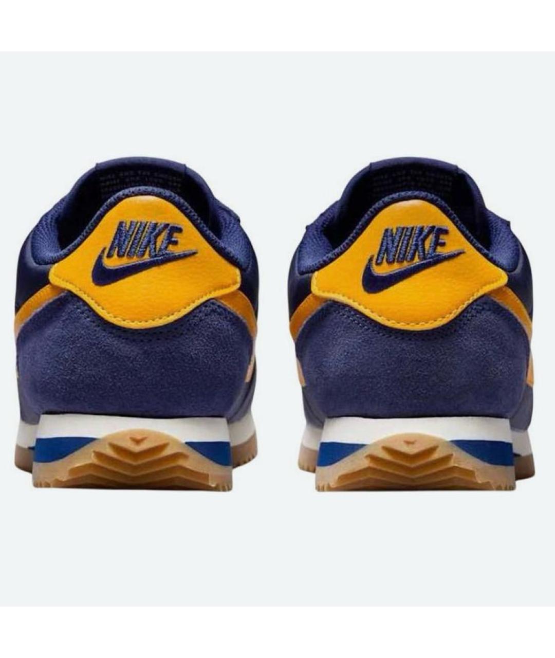 NIKE Темно-синие текстильные низкие кроссовки / кеды, фото 4