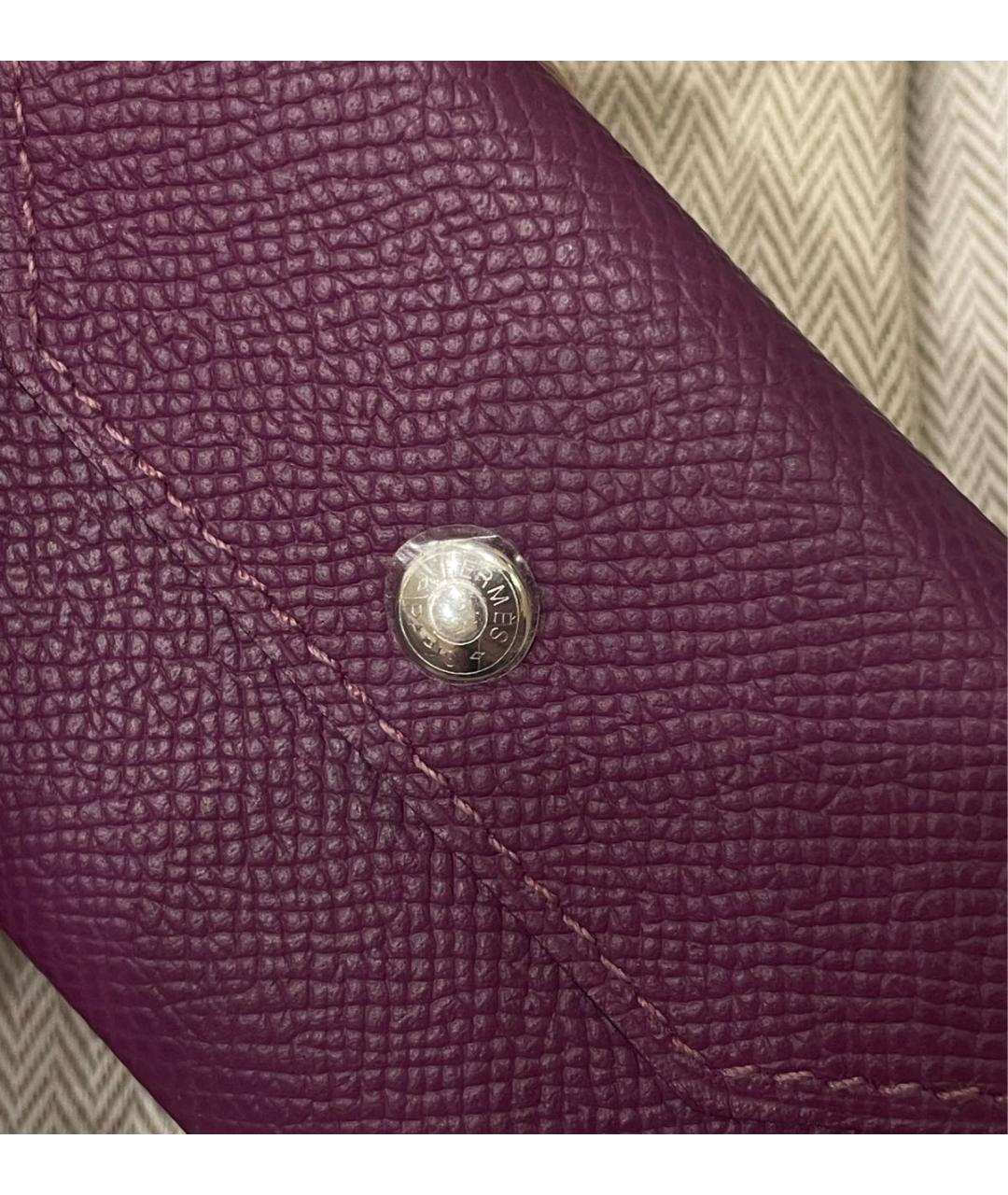 HERMES Фиолетовый кожаный ремень, фото 5