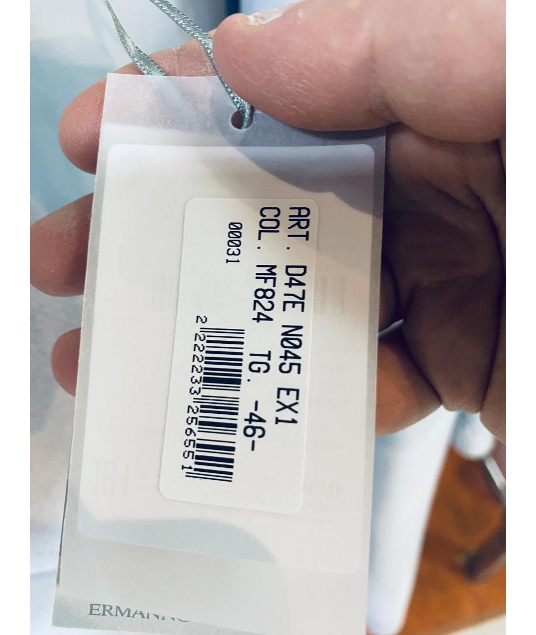 ERMANNO FIRENZE Голубое шерстяное пальто, фото 5