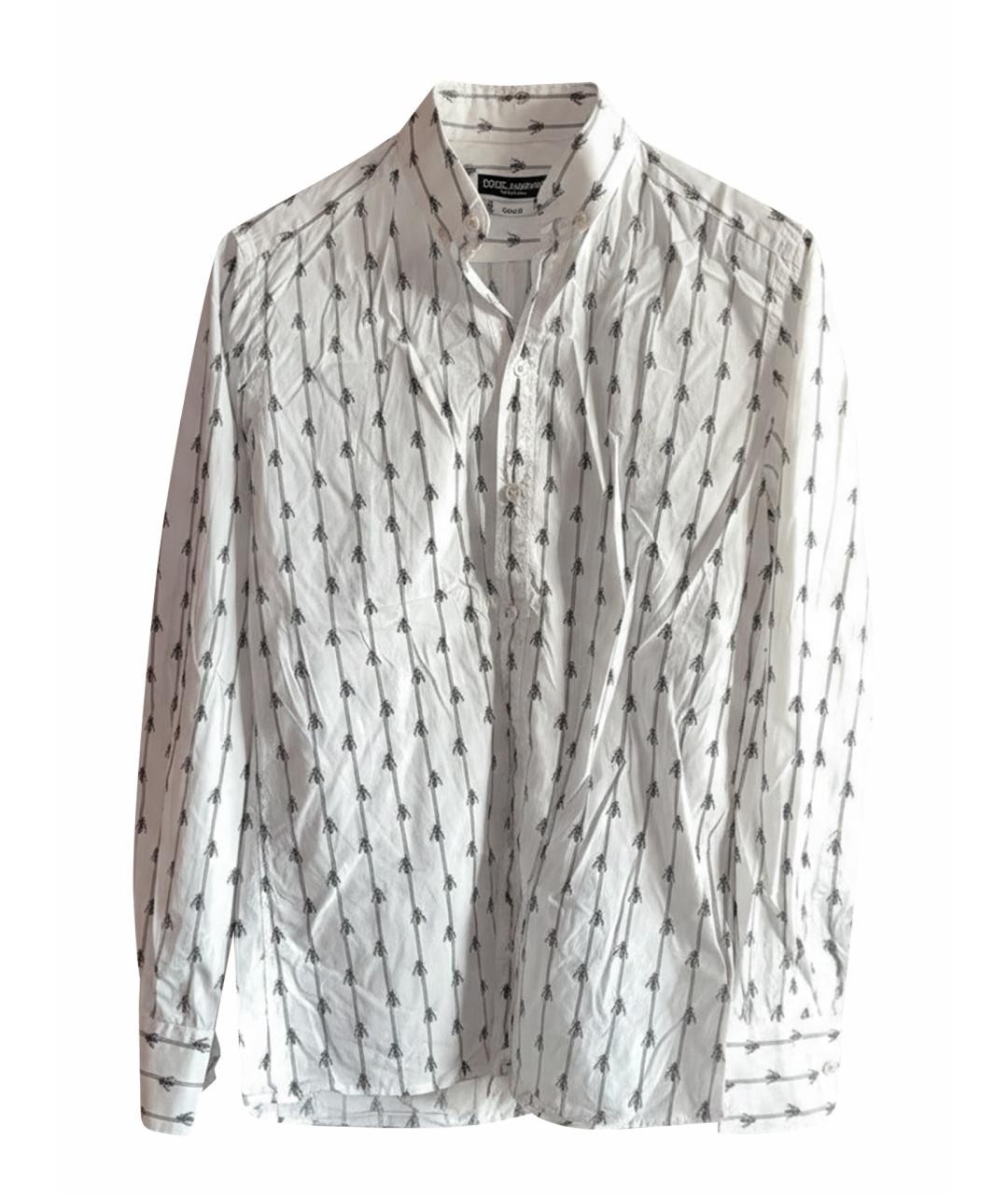 DOLCE&GABBANA Белая хлопковая классическая рубашка, фото 1