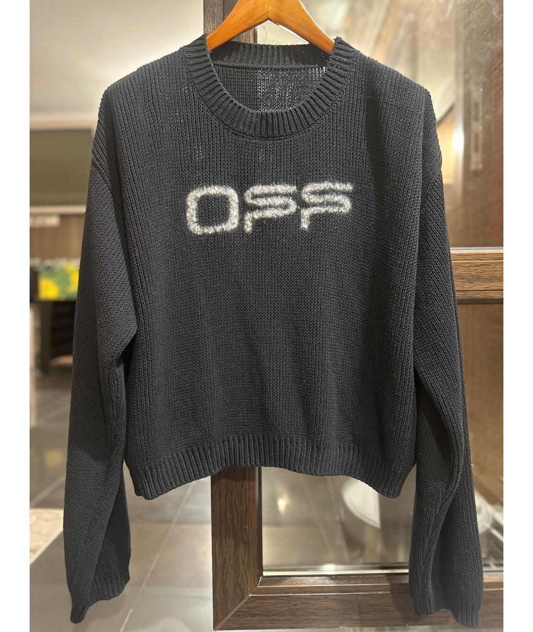 OFF-WHITE Черный хлопковый джемпер / свитер, фото 2