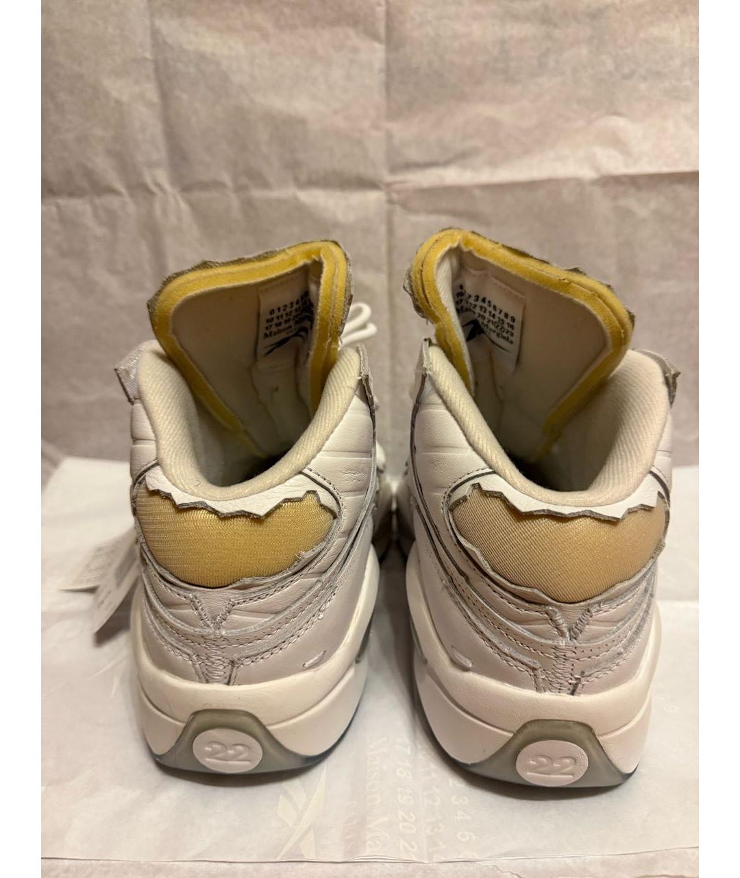 MAISON MARGIELA Белые кожаные высокие кроссовки / кеды, фото 4