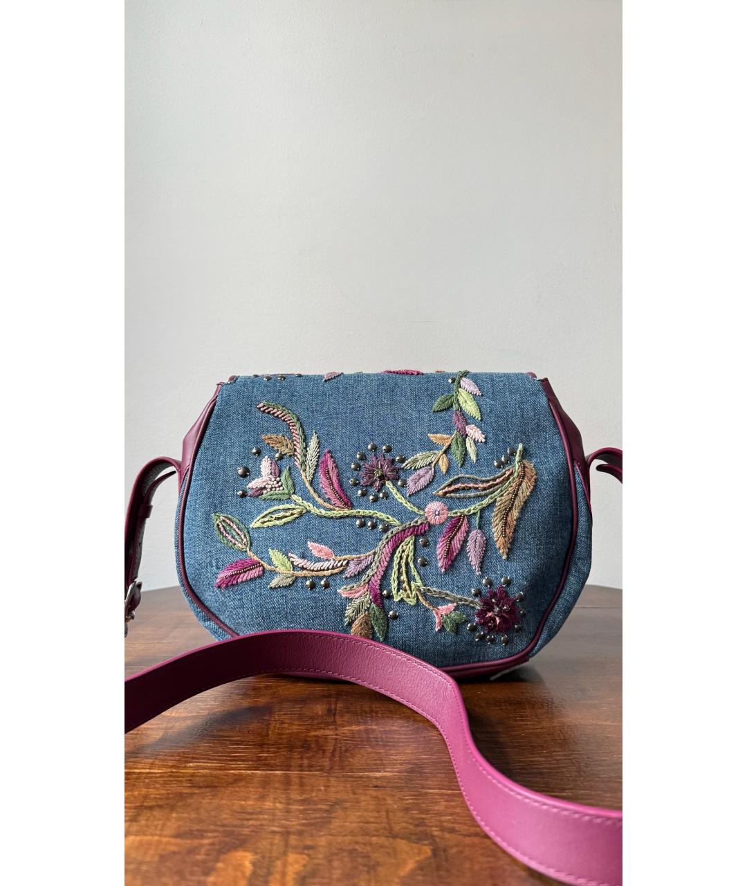 ROBERTO CAVALLI Мульти деним сумка тоут, фото 2