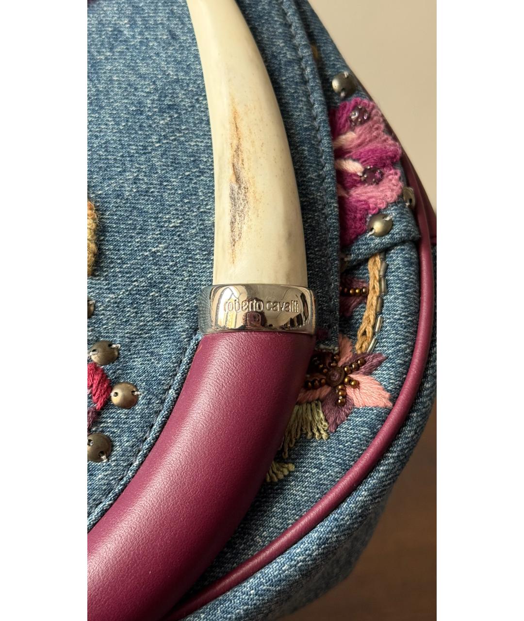 ROBERTO CAVALLI Мульти деним сумка тоут, фото 4