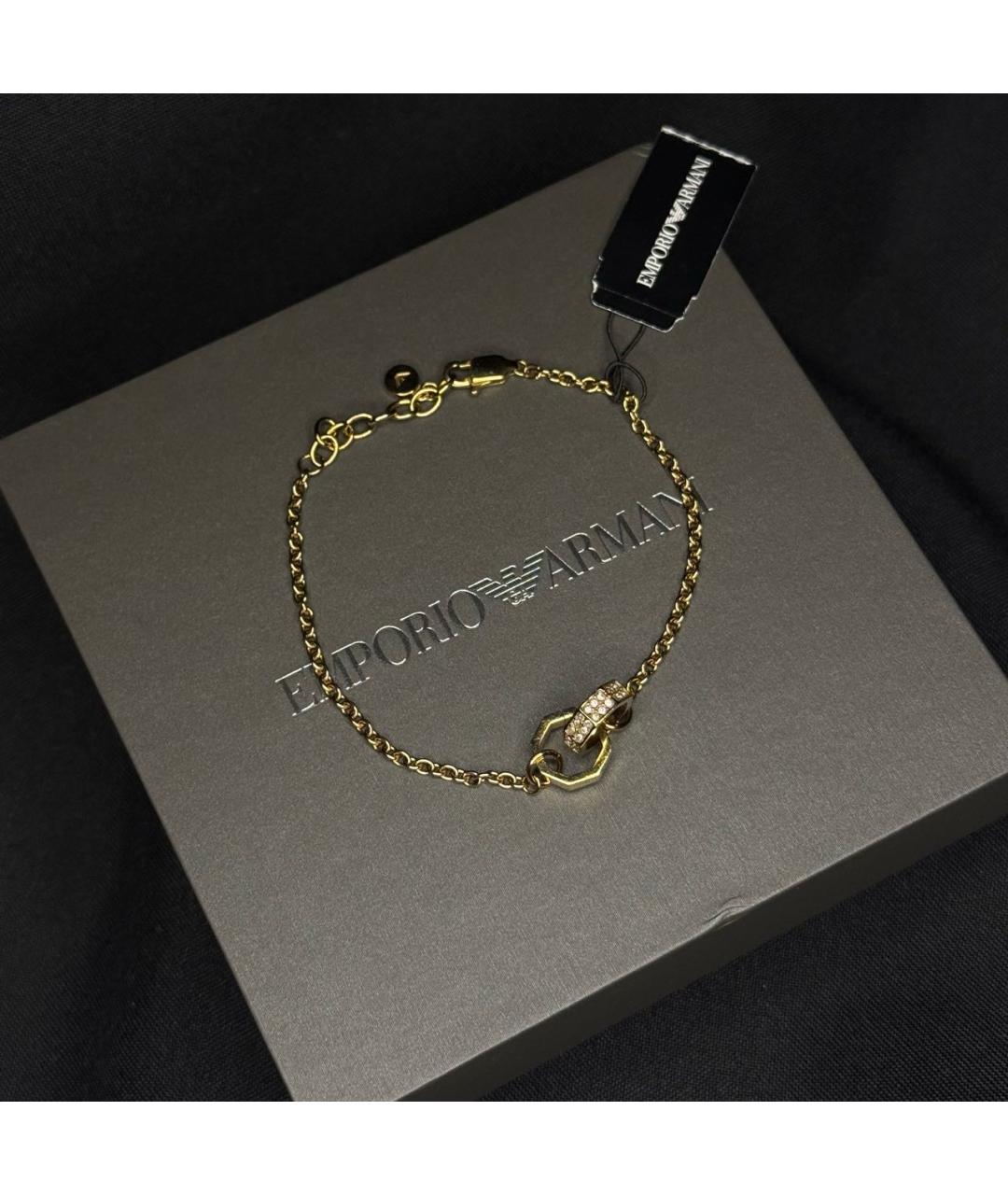 EMPORIO ARMANI Золотой металлический браслет, фото 5