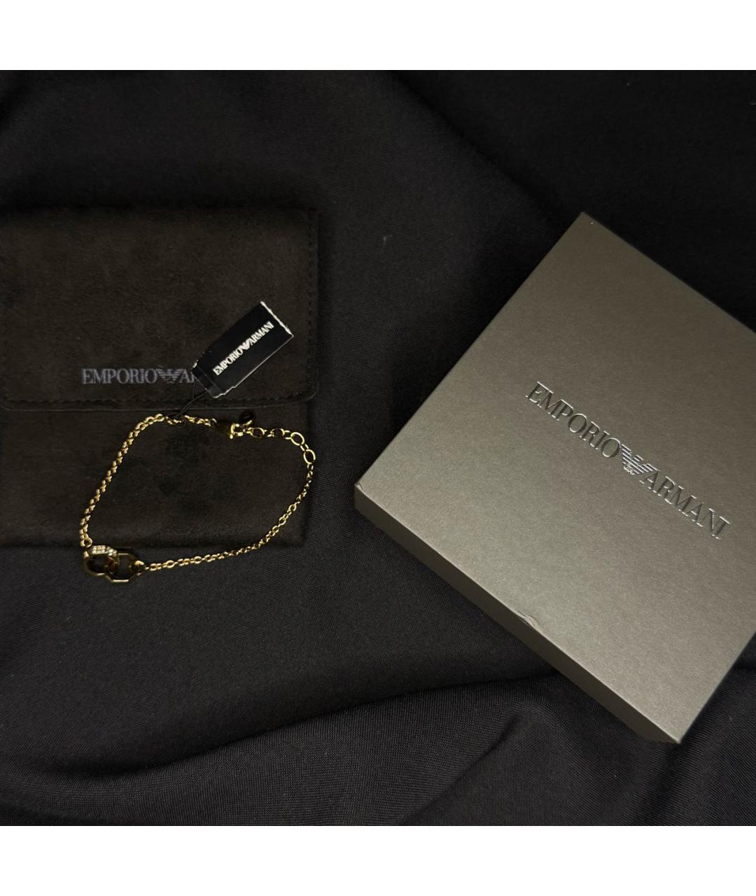 EMPORIO ARMANI Золотой металлический браслет, фото 4