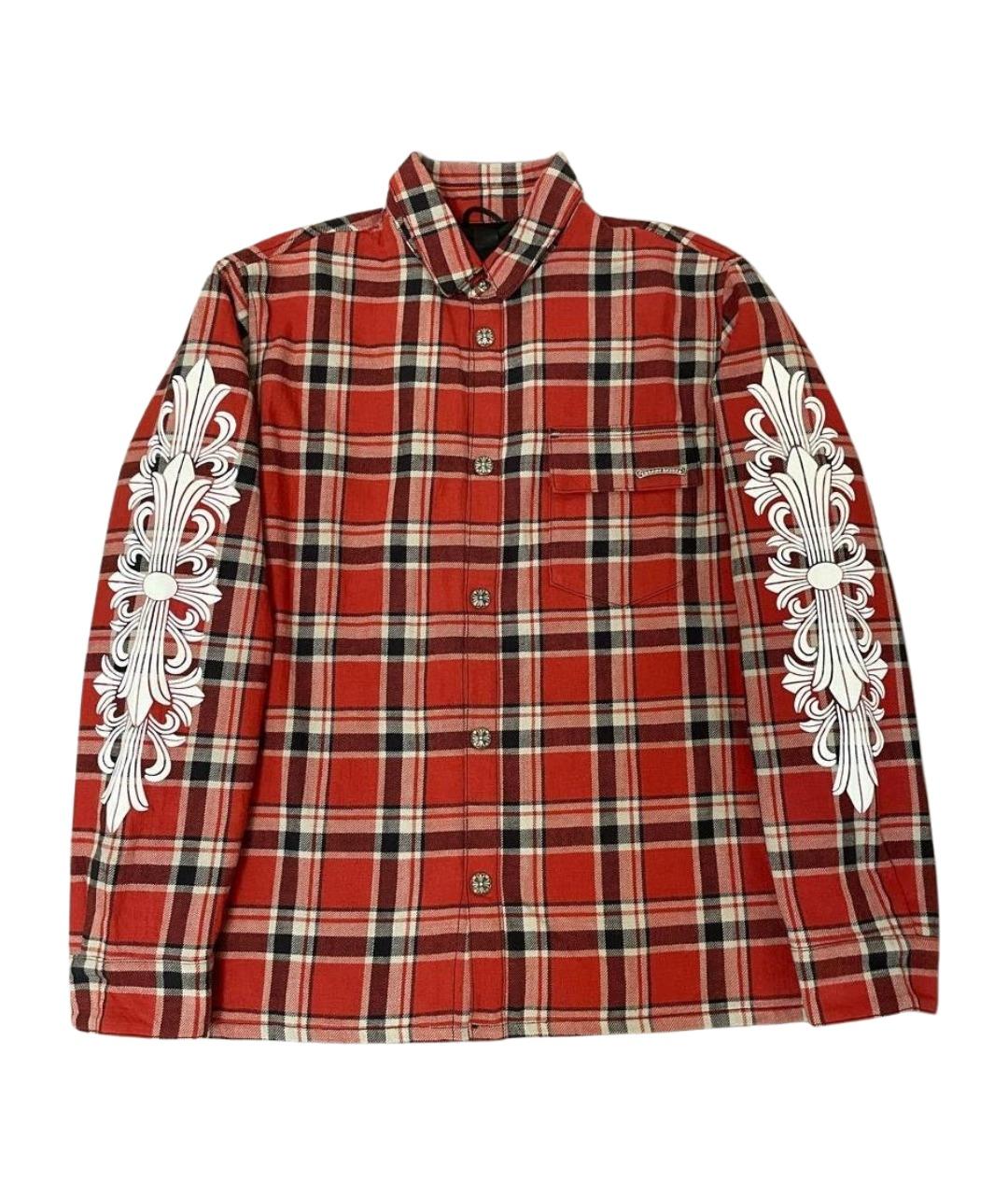 CHROME HEARTS Красная хлопковая классическая рубашка, фото 1