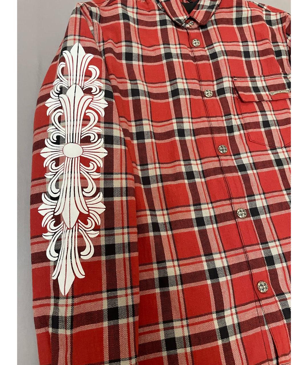 CHROME HEARTS Красная хлопковая классическая рубашка, фото 4