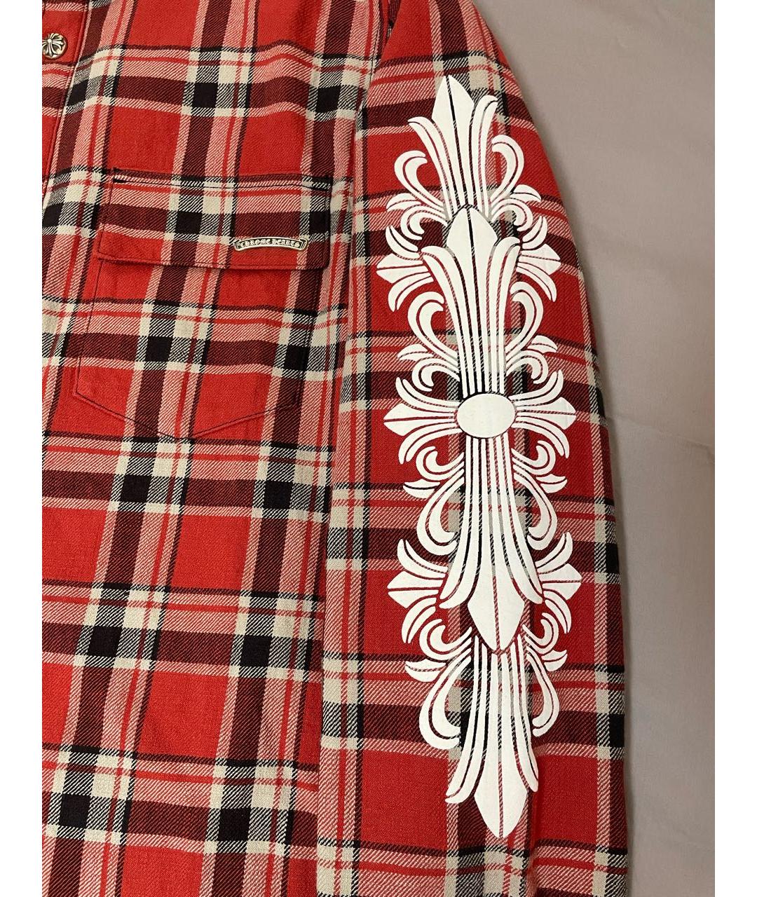 CHROME HEARTS Красная хлопковая классическая рубашка, фото 3