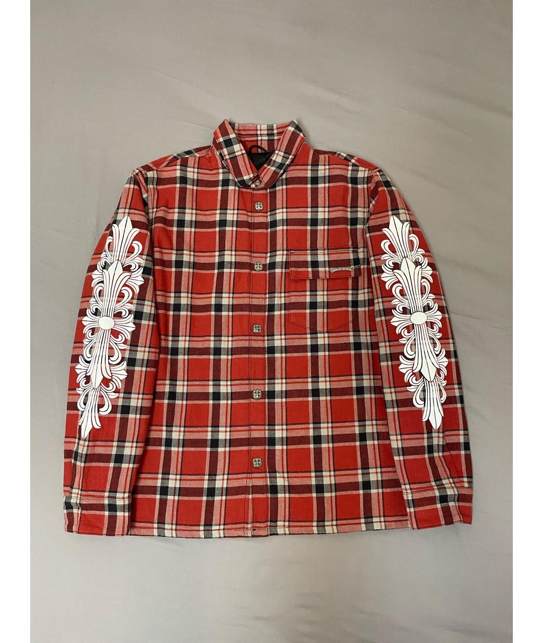 CHROME HEARTS Красная хлопковая классическая рубашка, фото 9