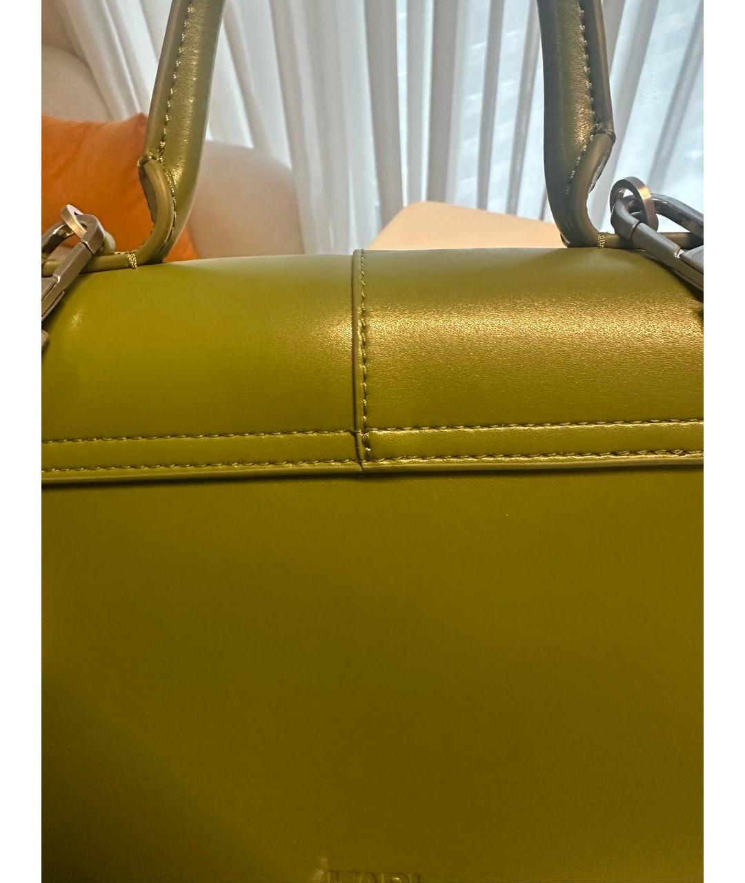 KARL LAGERFELD Зеленая кожаная сумка с короткими ручками, фото 8