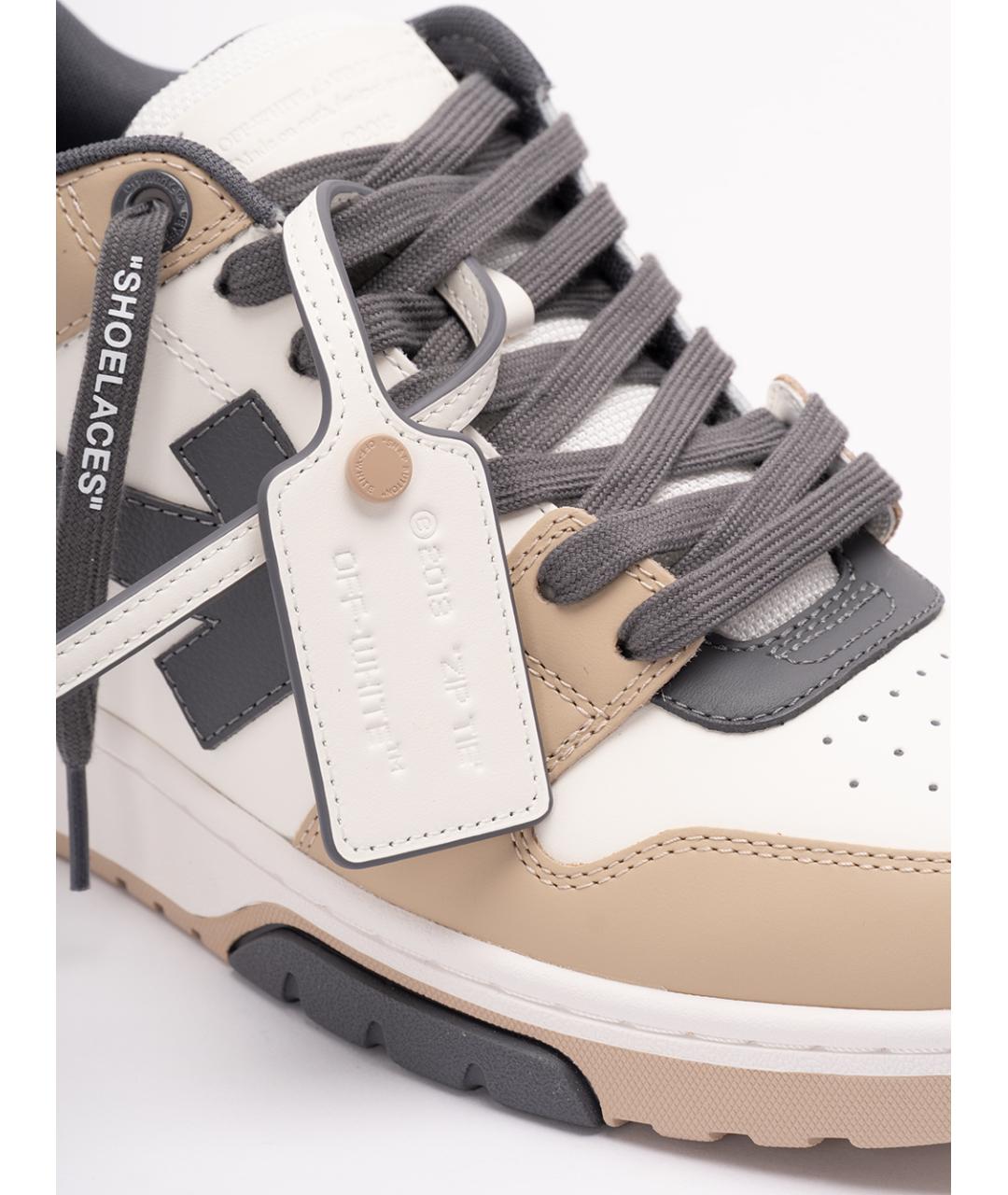 OFF-WHITE Мульти кожаные низкие кроссовки / кеды, фото 5