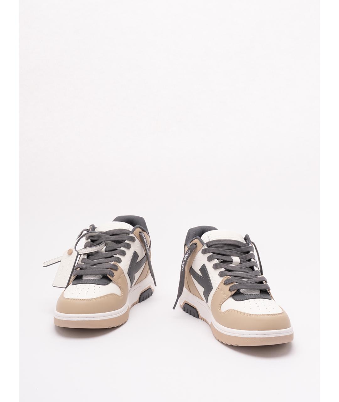 OFF-WHITE Мульти кожаные низкие кроссовки / кеды, фото 2