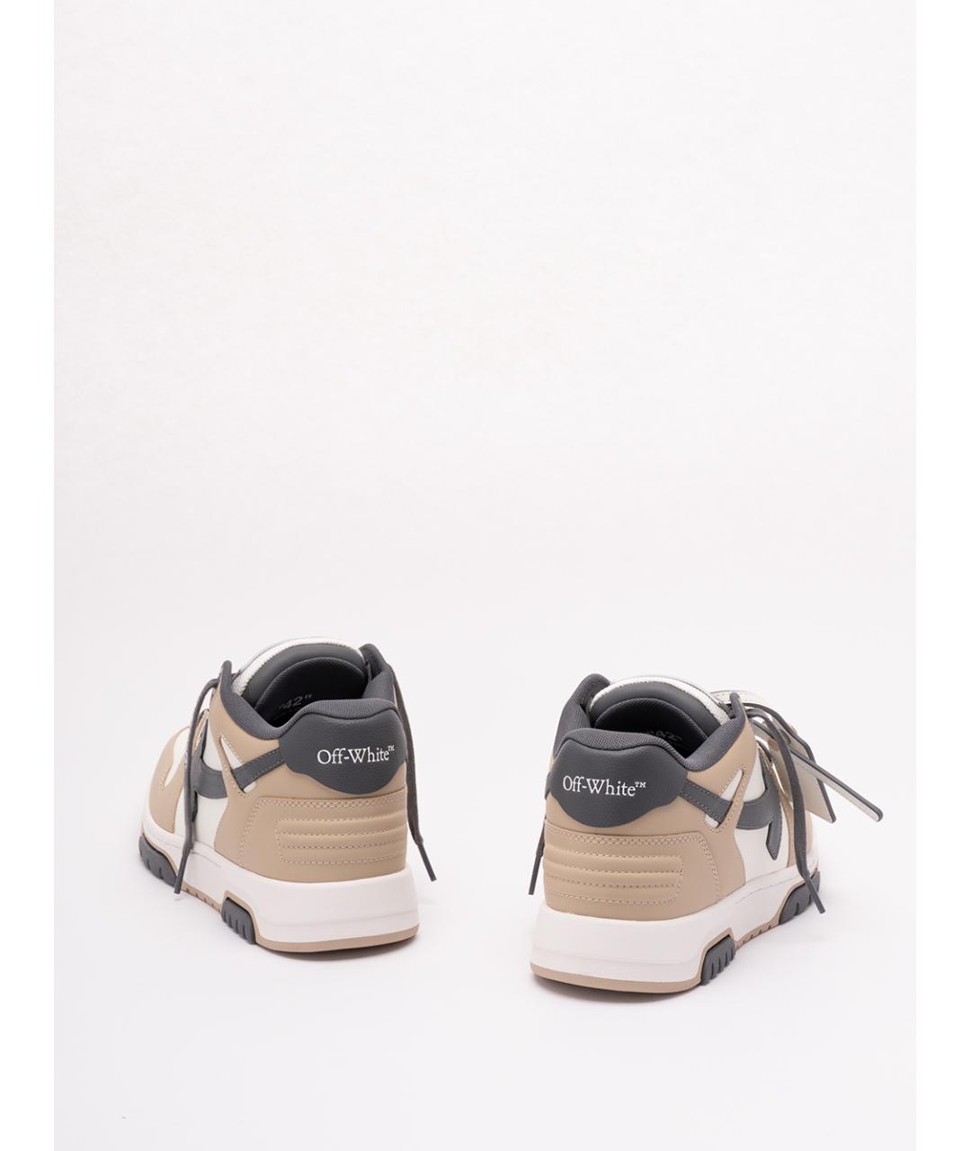 OFF-WHITE Мульти кожаные низкие кроссовки / кеды, фото 3