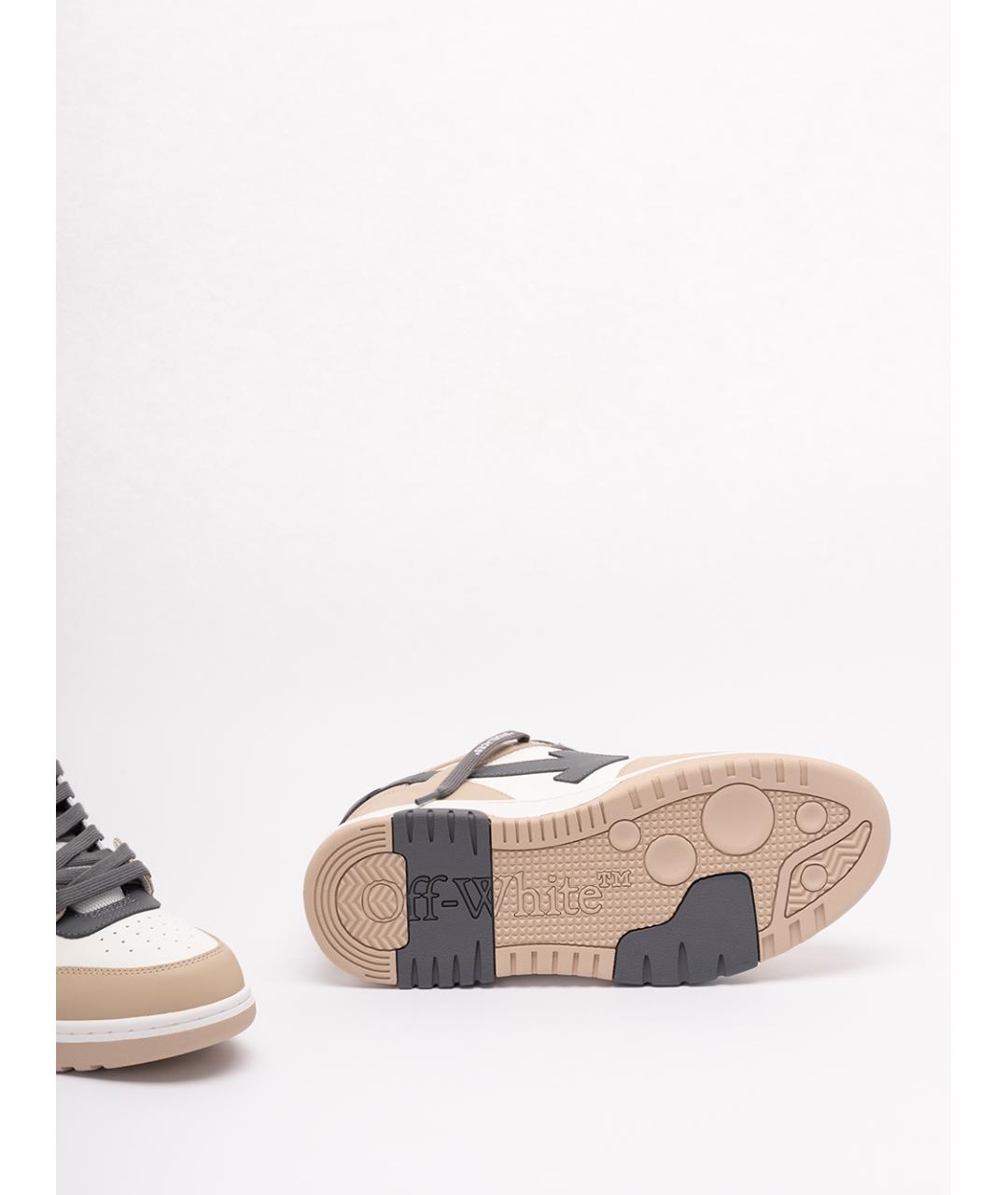 OFF-WHITE Мульти кожаные низкие кроссовки / кеды, фото 4