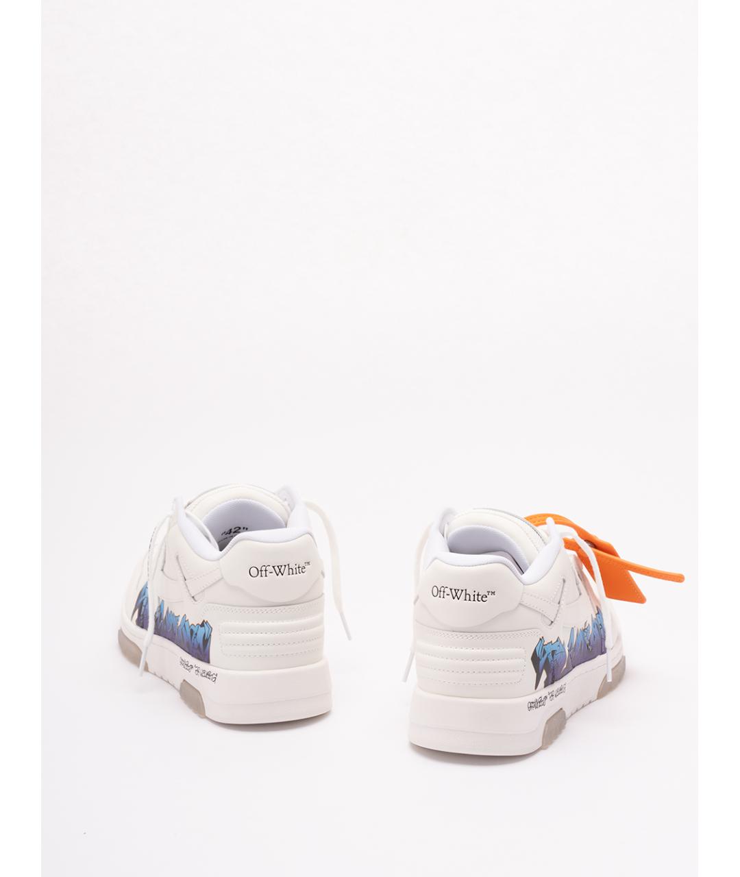 OFF-WHITE Белые синтетические низкие кроссовки / кеды, фото 3