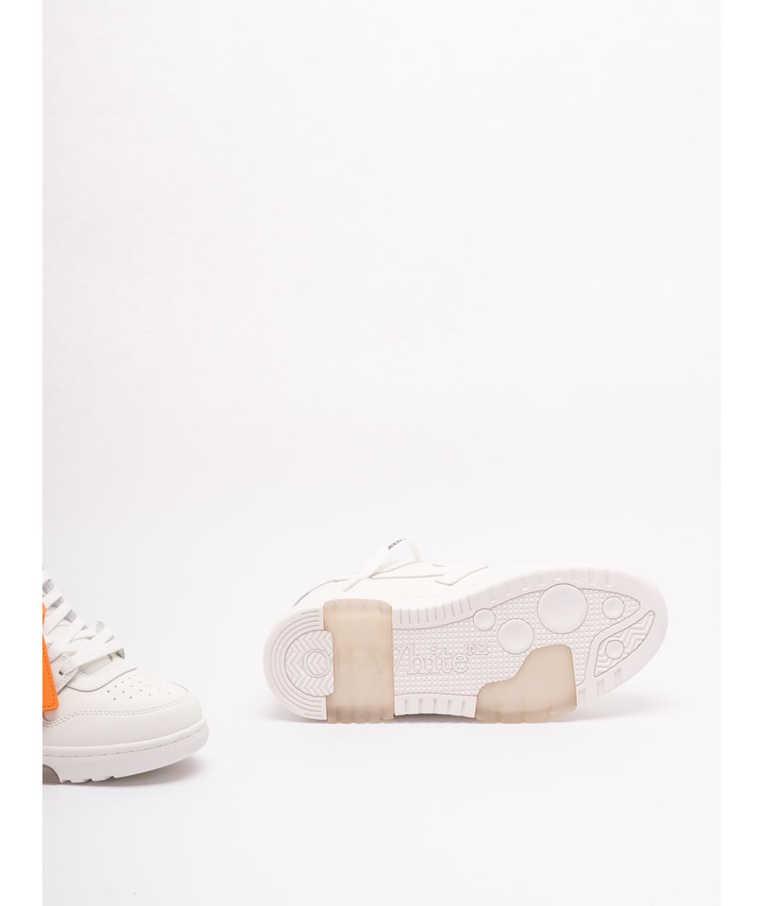 OFF-WHITE Белые синтетические низкие кроссовки / кеды, фото 4