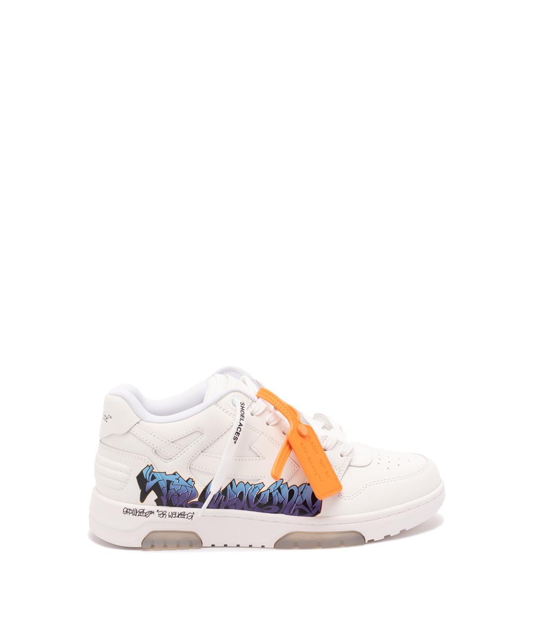 OFF-WHITE Белые синтетические низкие кроссовки / кеды, фото 1