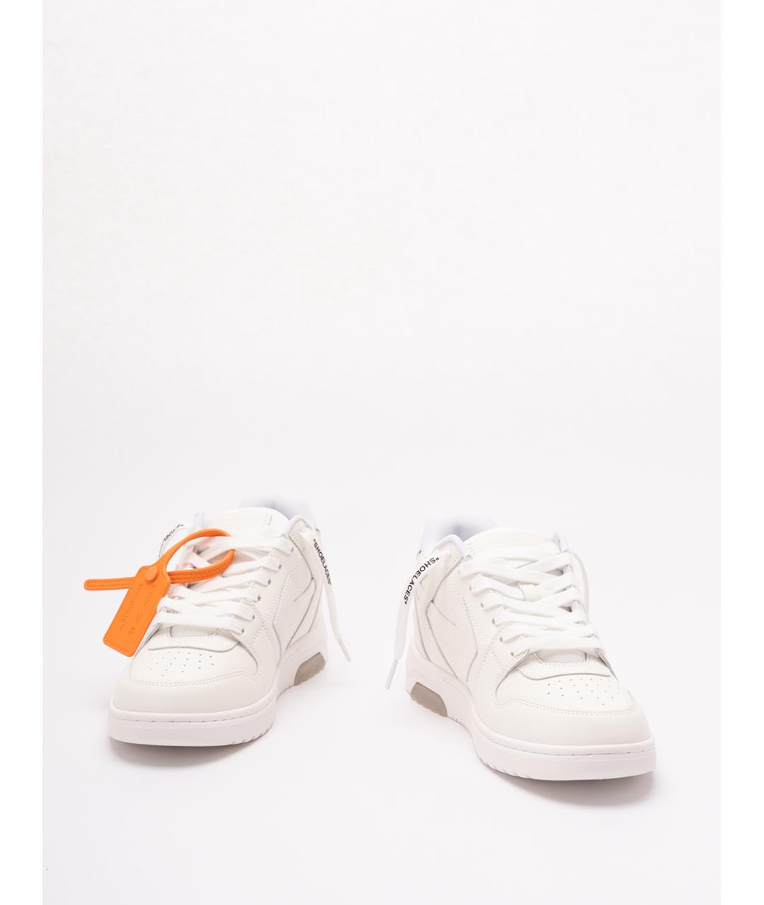 OFF-WHITE Белые синтетические низкие кроссовки / кеды, фото 2