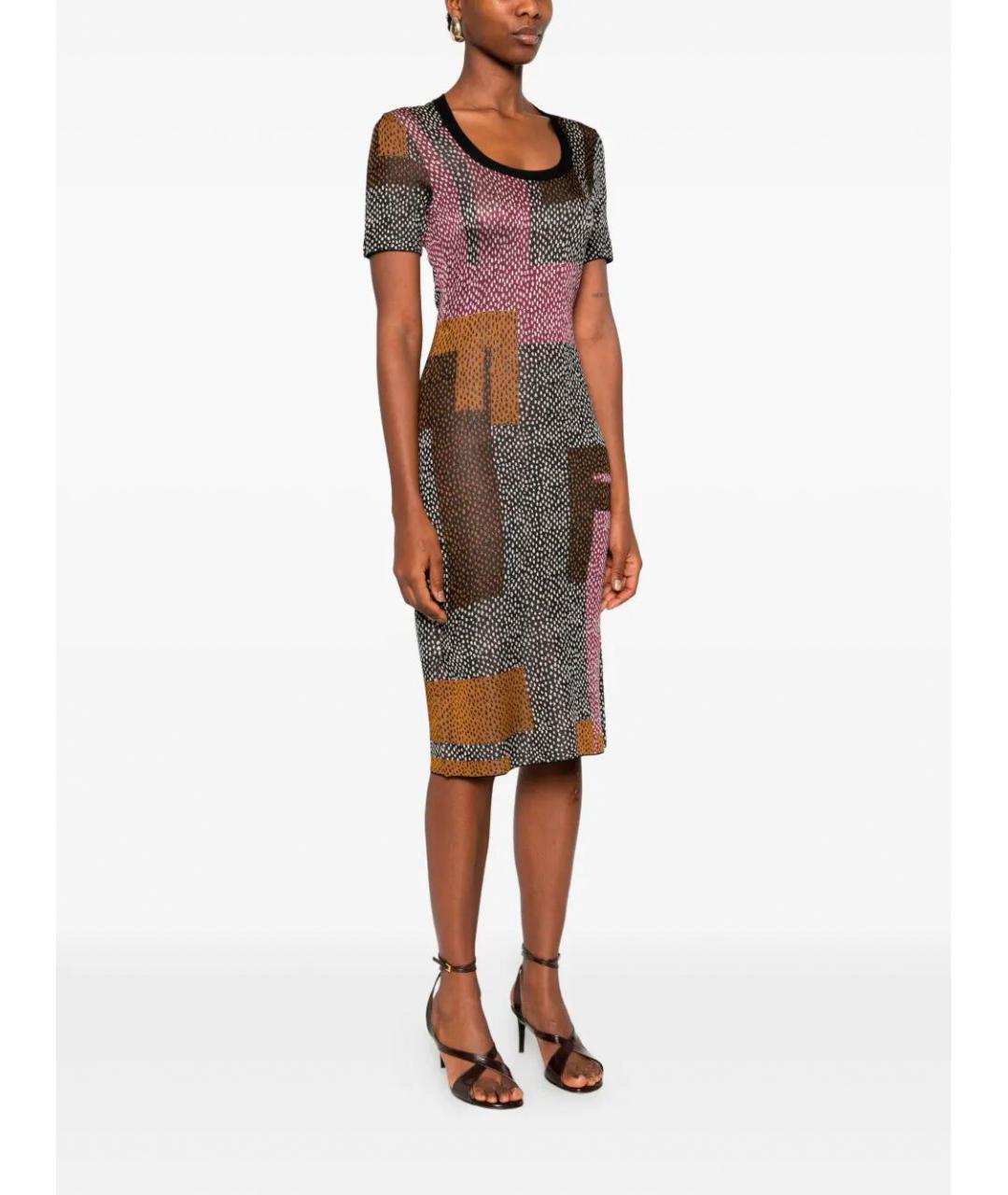 FENDI Мульти вискозное повседневное платье, фото 4