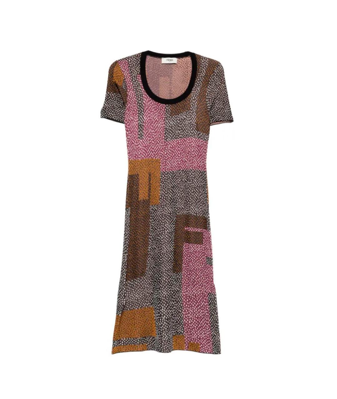 FENDI Мульти вискозное повседневное платье, фото 1