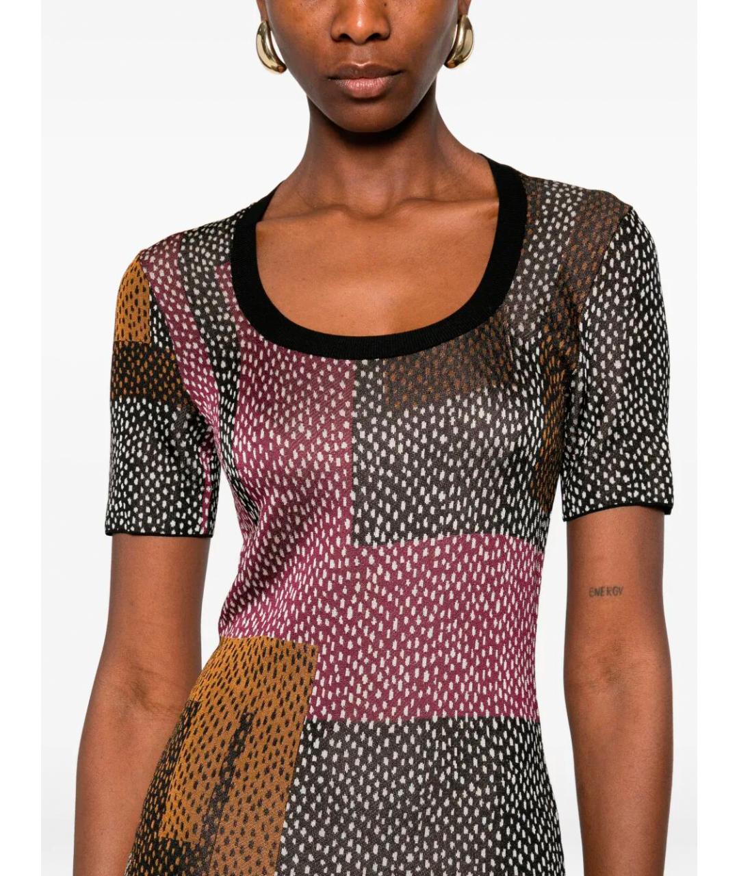 FENDI Мульти вискозное повседневное платье, фото 3