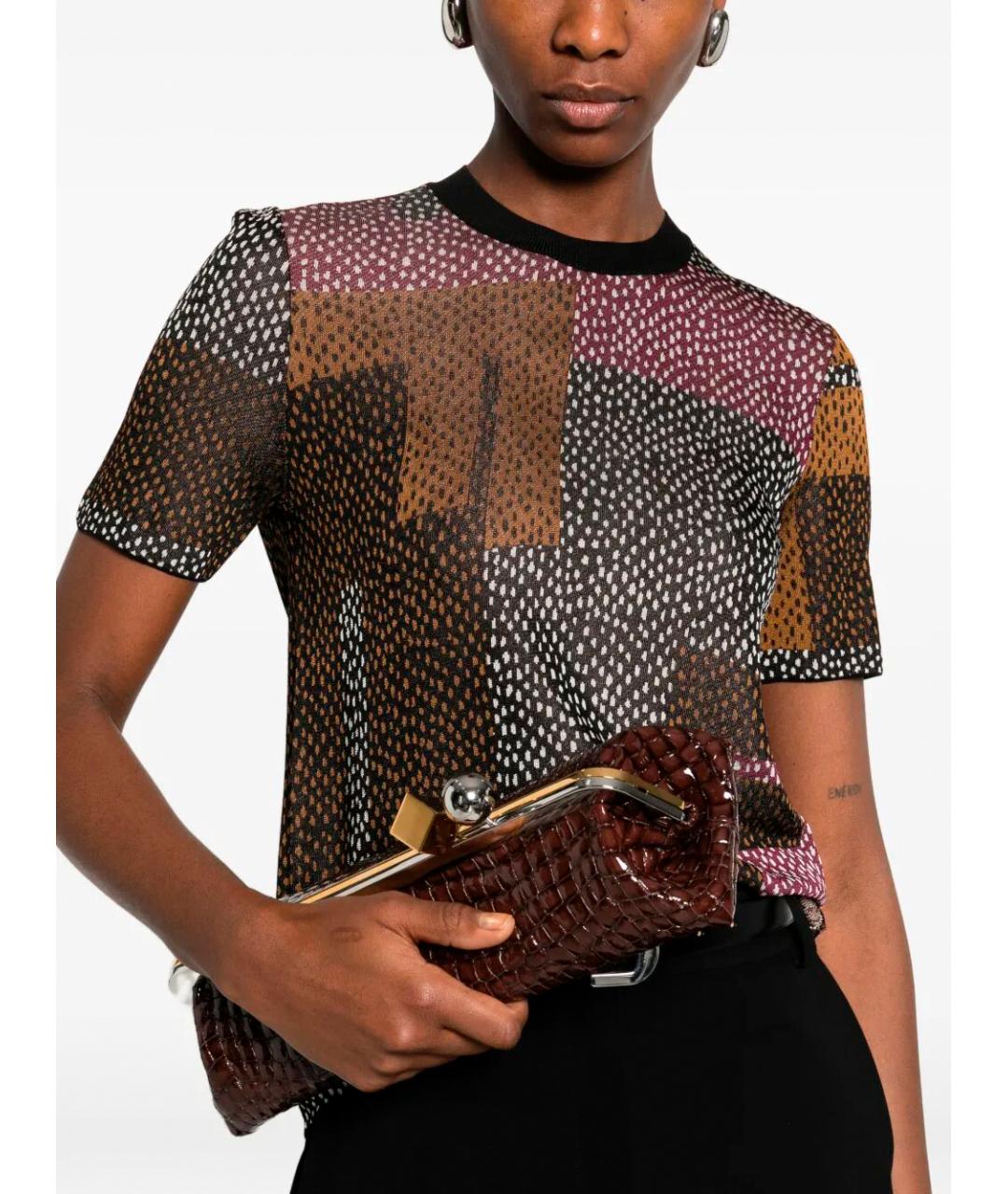 FENDI Мульти вискозная футболка, фото 3