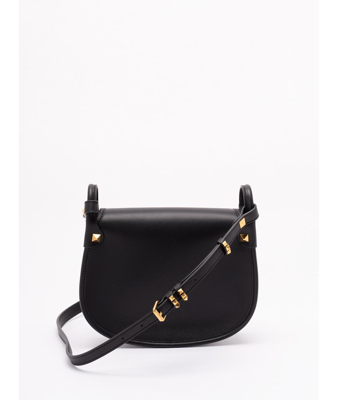 VALENTINO Черная кожаная сумка через плечо, фото 2