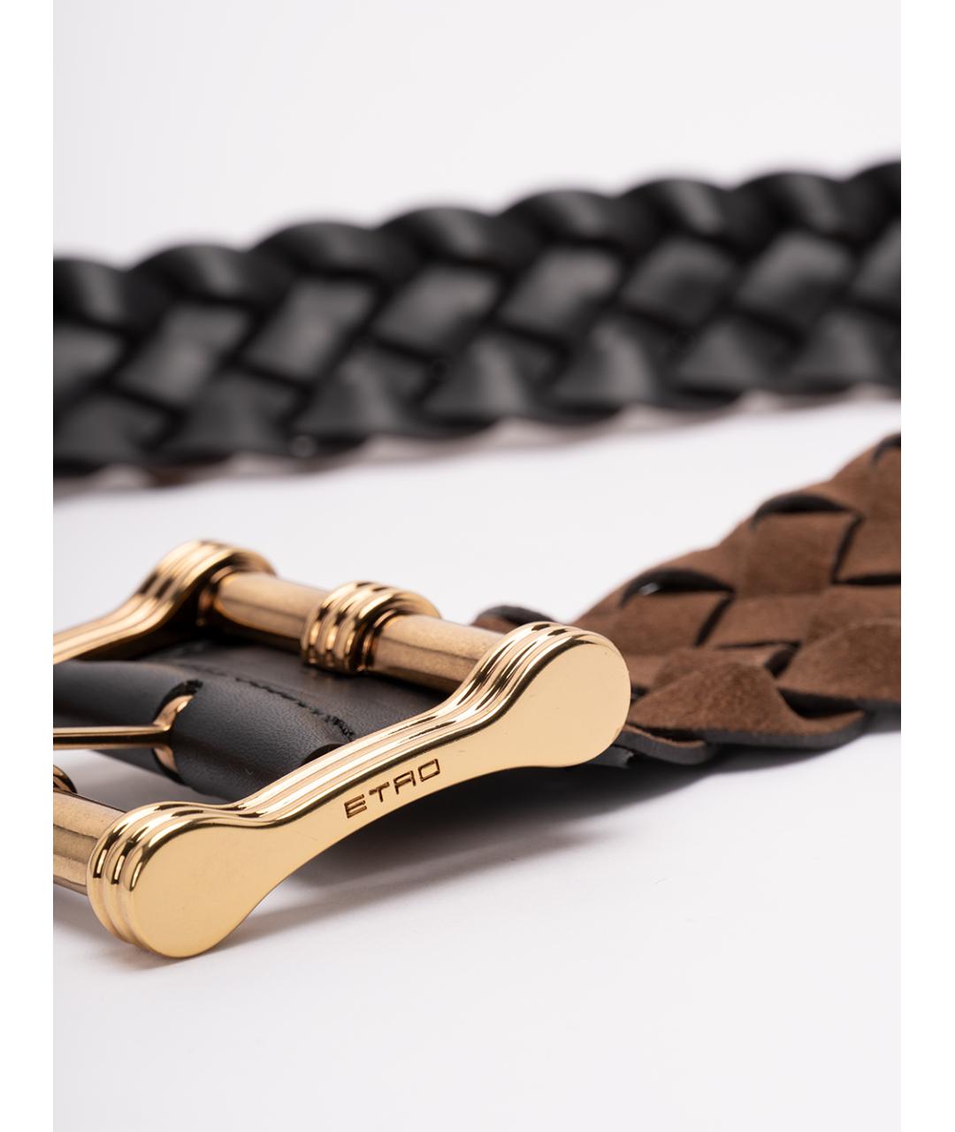 ETRO Коричневый кожаный ремень, фото 3