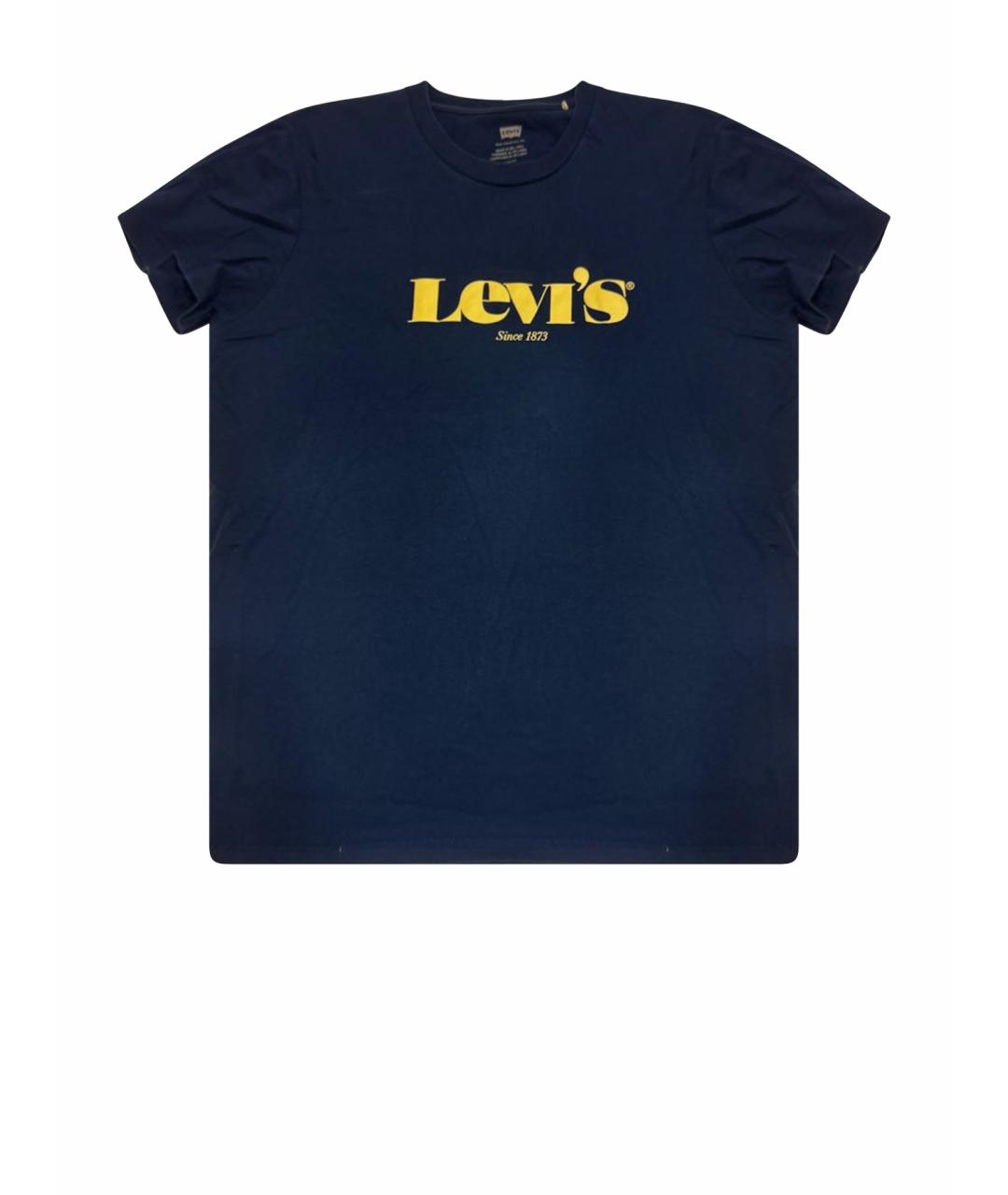 LEVI'S Синяя хлопко-эластановая футболка, фото 4
