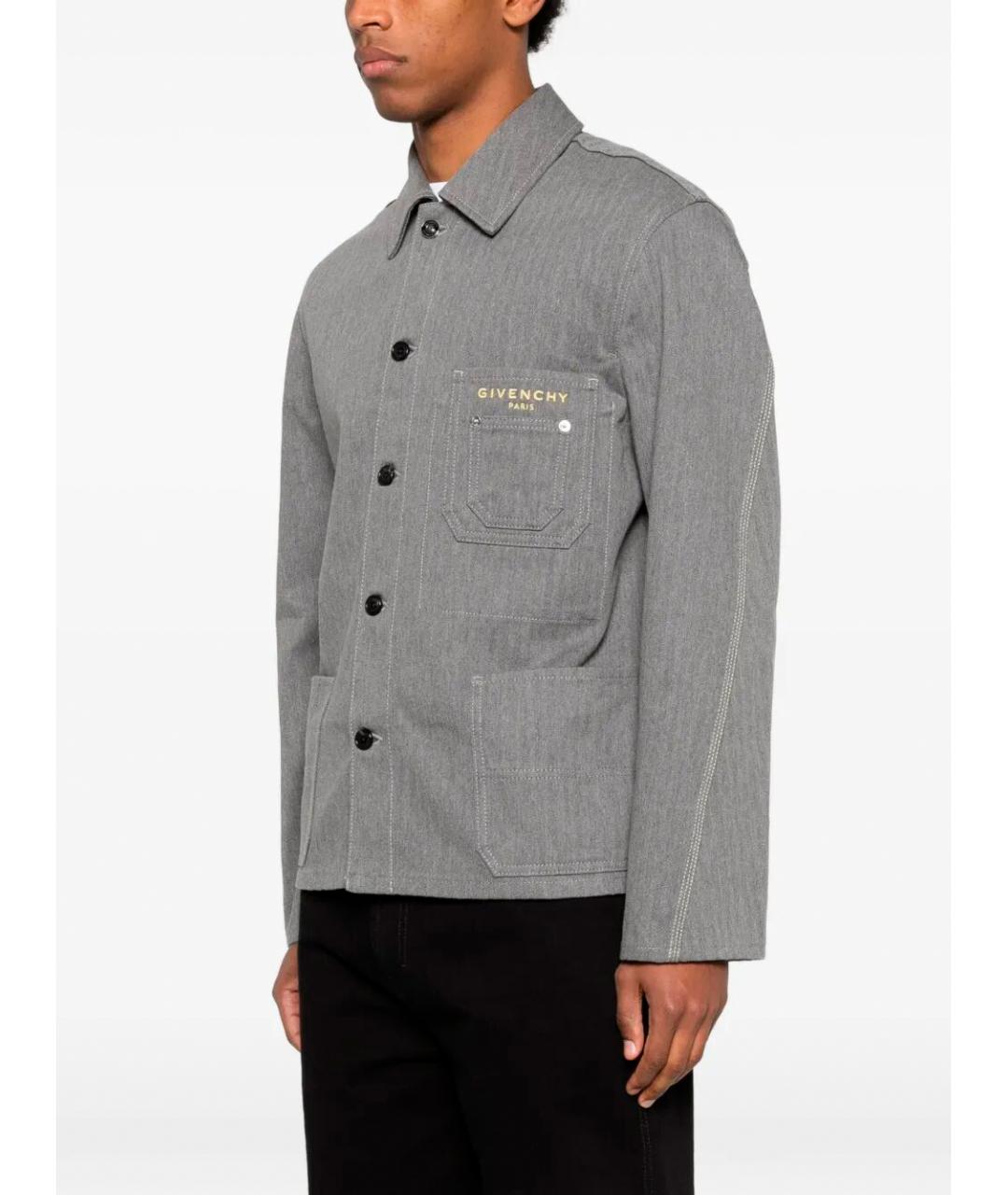GIVENCHY Серая хлопковая куртка, фото 3