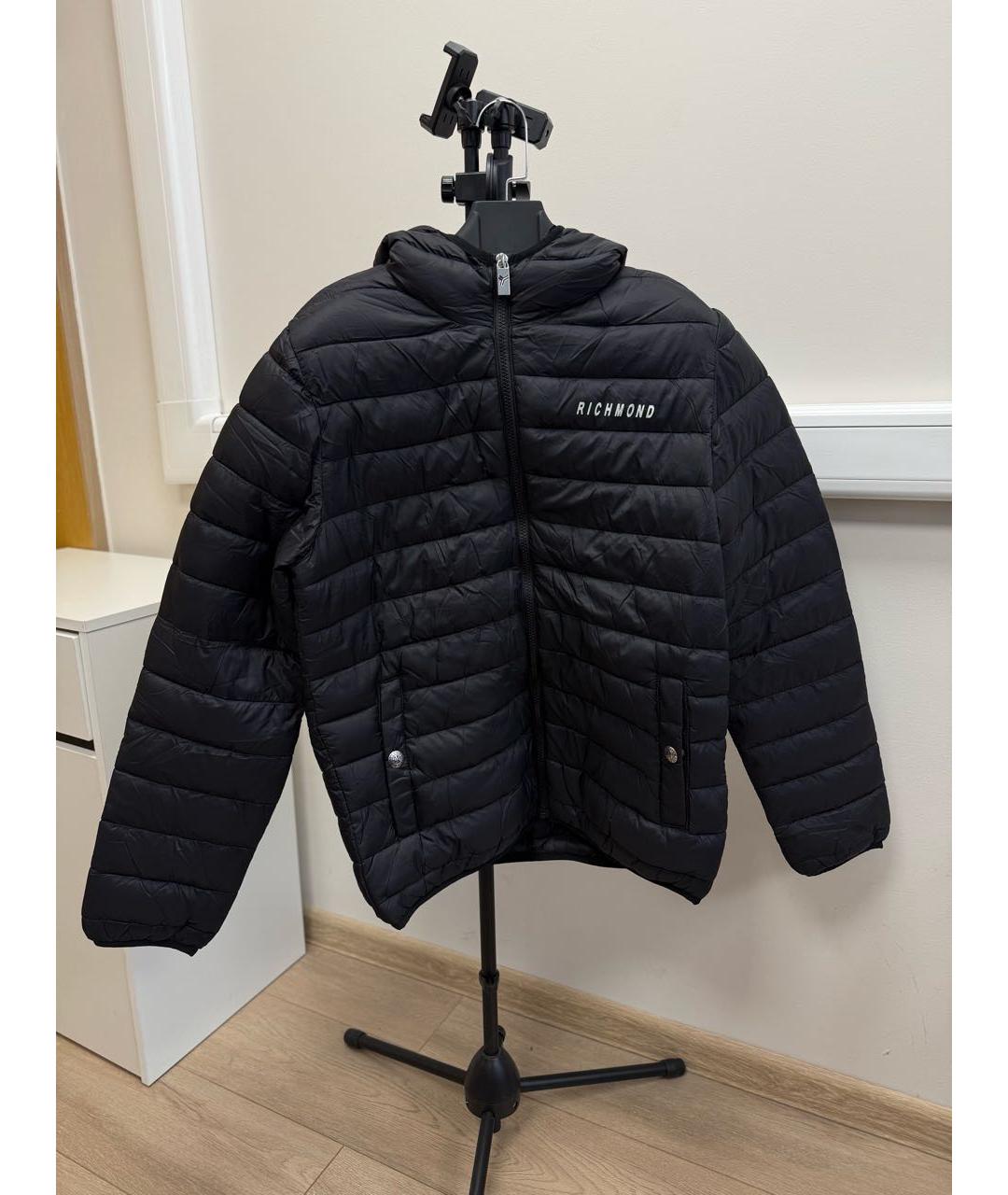 JOHN RICHMOND Черная полиамидовая куртка, фото 6