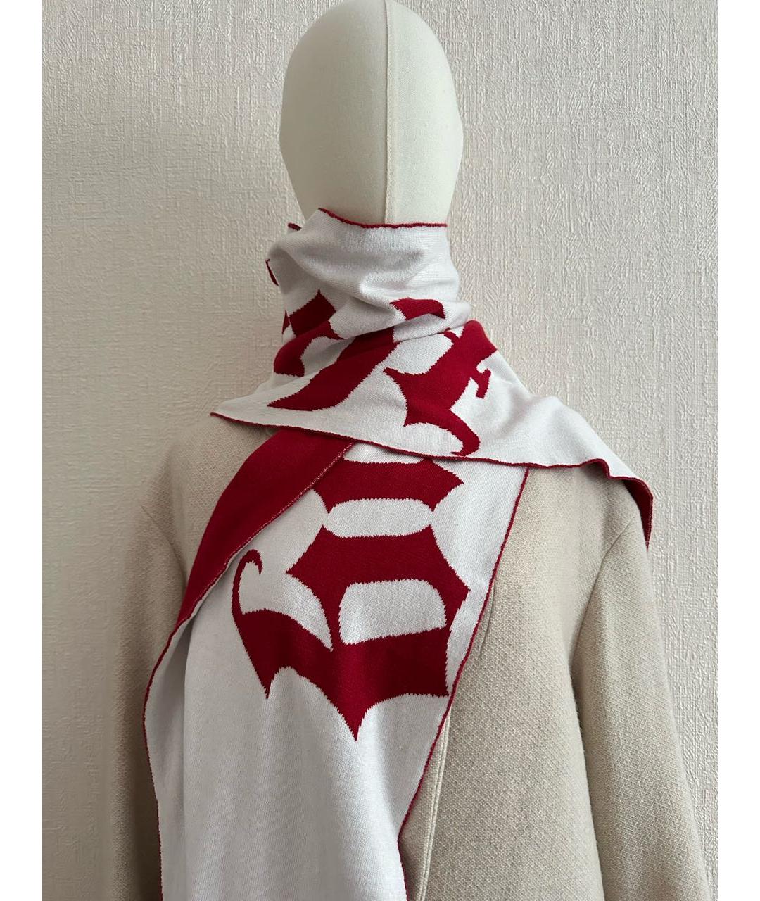 JOHN RICHMOND Красный хлопковый шарф, фото 6