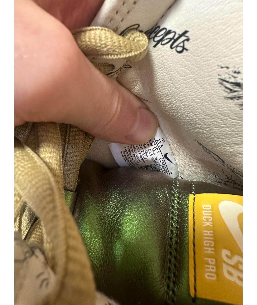 NIKE Коричневые замшевые высокие кроссовки / кеды, фото 6