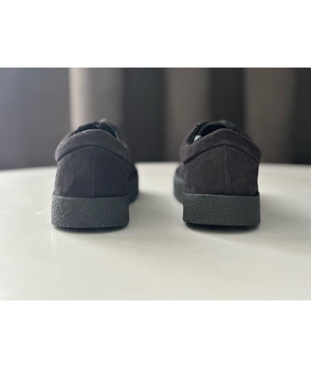 YEEZY Черные замшевые низкие кроссовки / кеды, фото 4