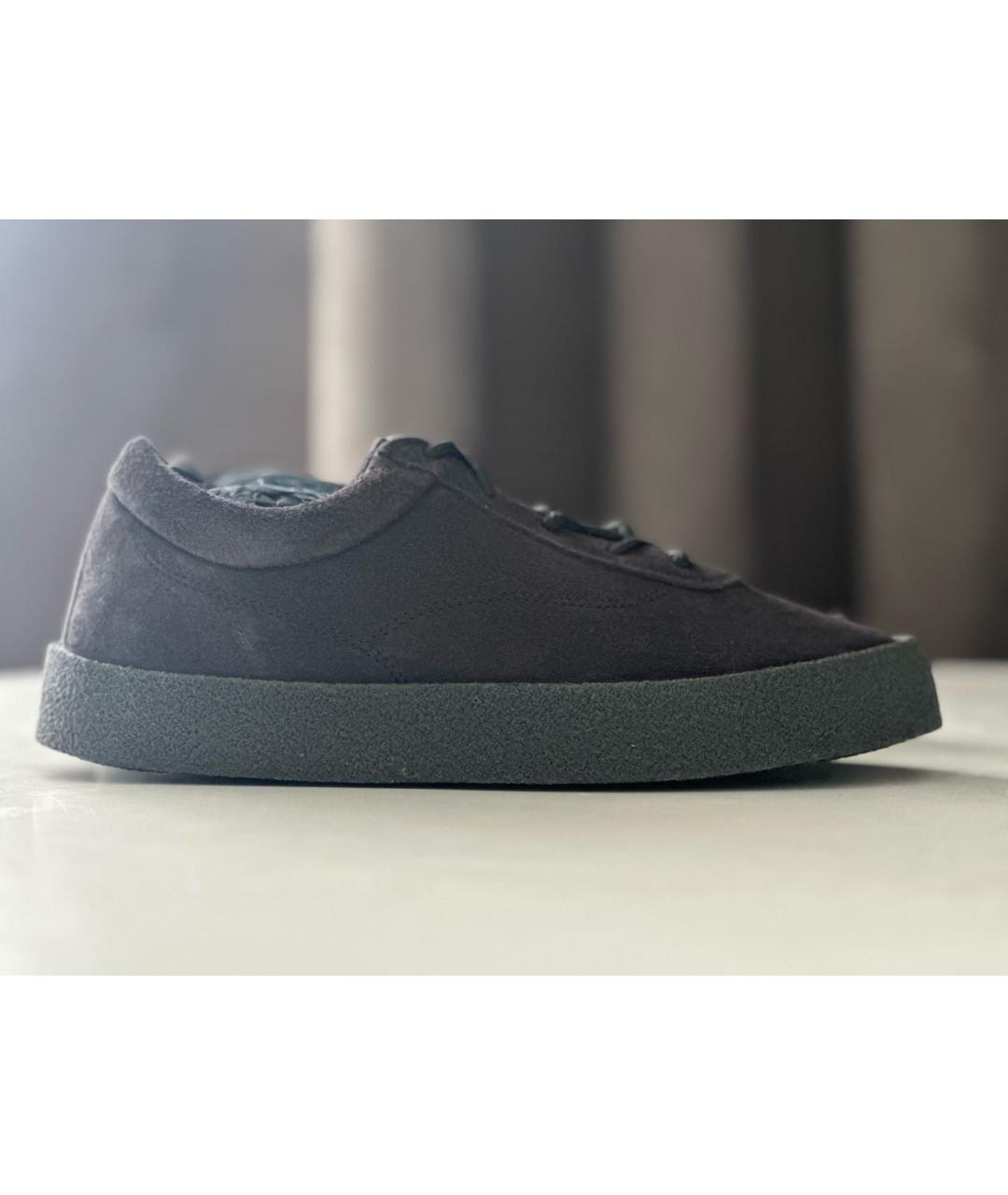 YEEZY Черные замшевые низкие кроссовки / кеды, фото 6