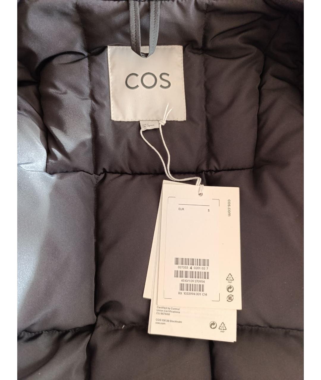 COS Черный полиэстеровый пуховик, фото 6