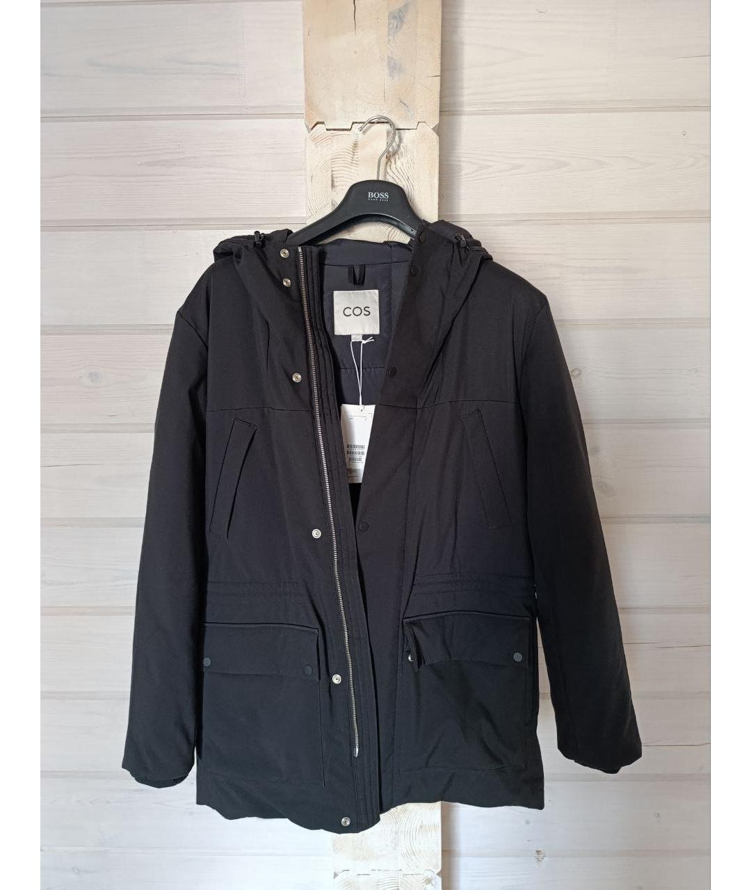 COS Черный полиэстеровый пуховик, фото 7