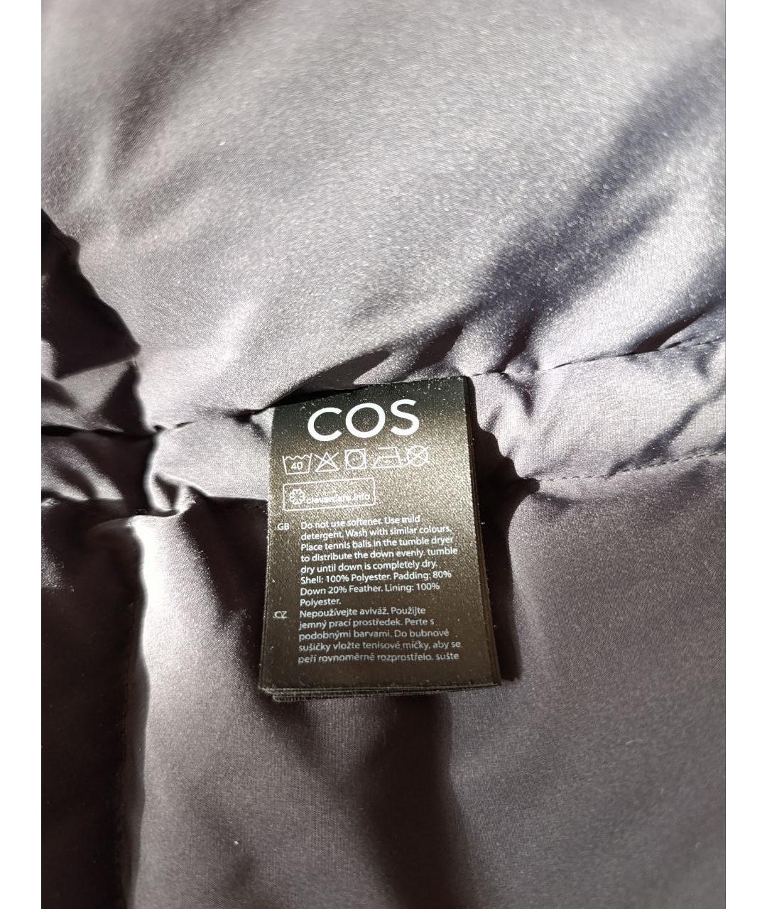 COS Черный полиэстеровый пуховик, фото 4