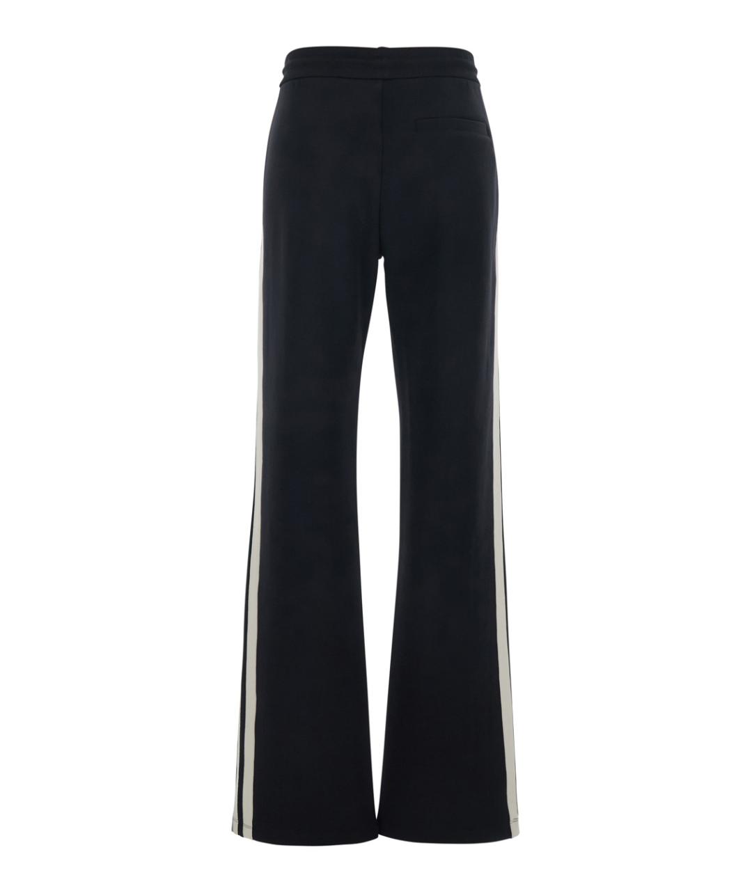 'S MAX MARA Черные хлопковые прямые брюки, фото 2