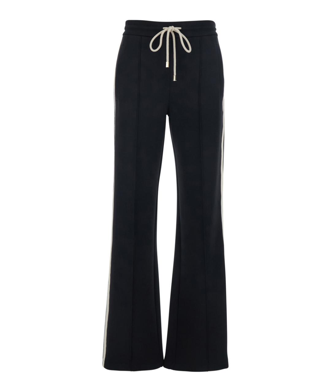 'S MAX MARA Черные хлопковые прямые брюки, фото 1