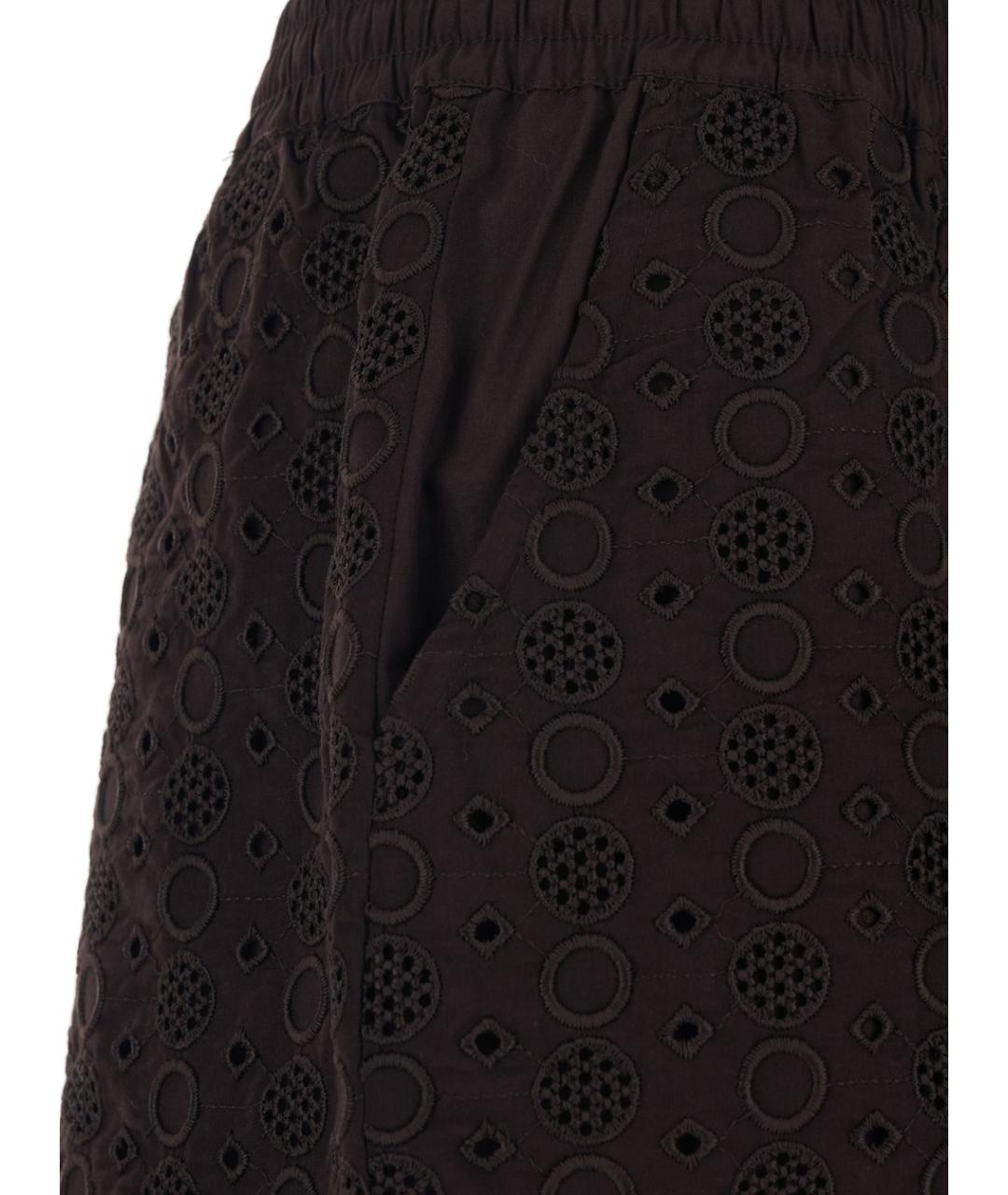 PINKO Коричневые хлопковые шорты, фото 3