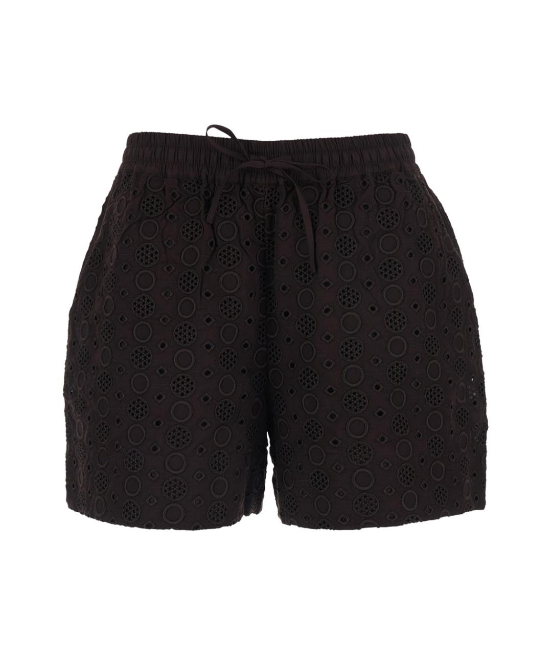 PINKO Коричневые хлопковые шорты, фото 1