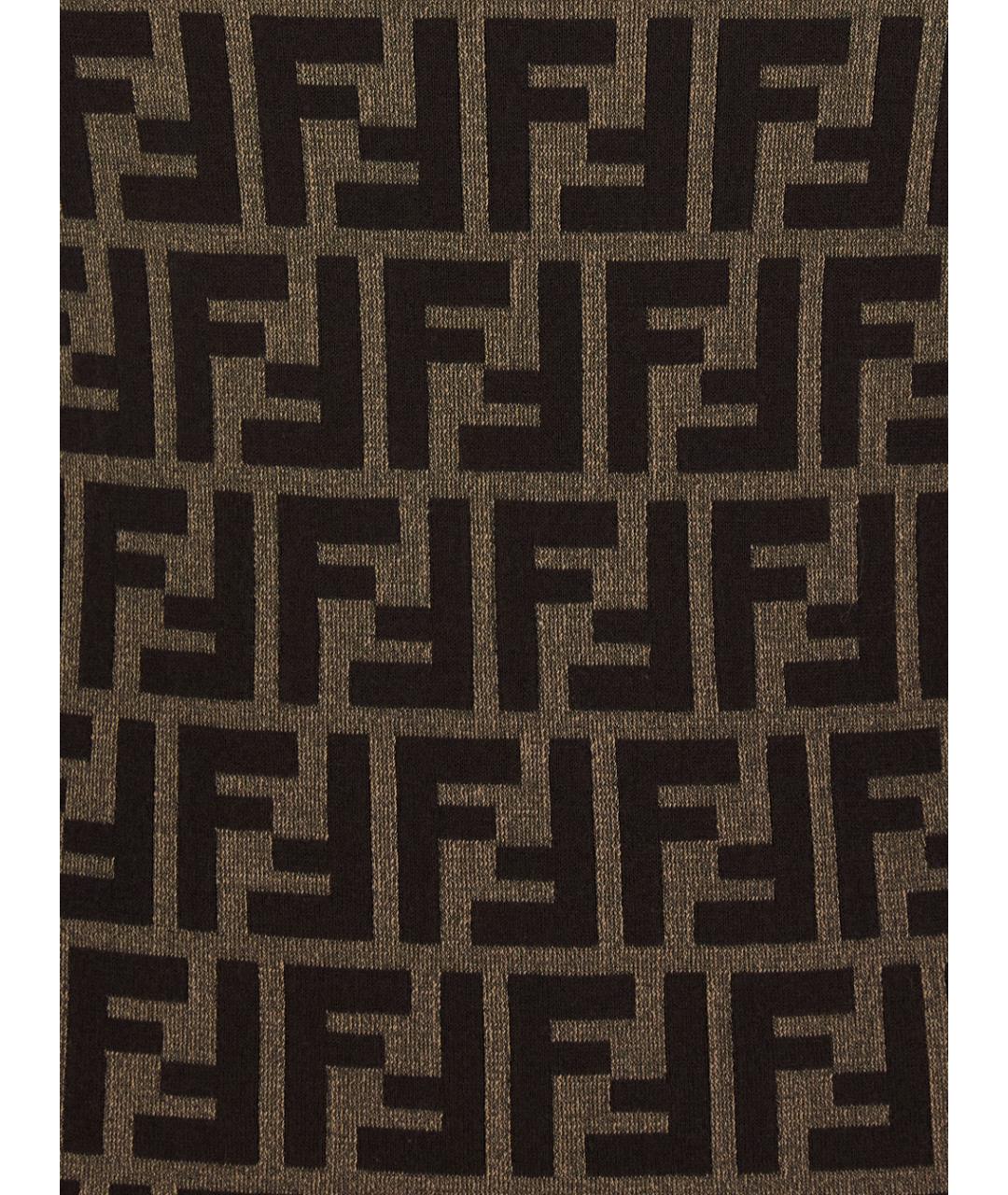 FENDI Коричневое хлопковое повседневное платье, фото 3