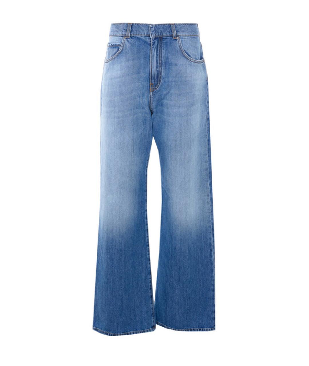 PINKO Синие хлопковые прямые джинсы, фото 1