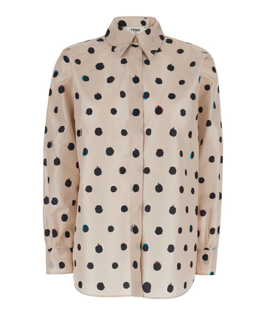 FENDI Розовая шелковая рубашка, фото 1