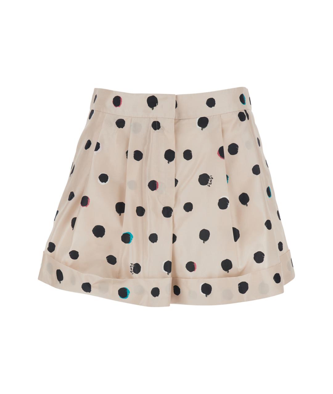 FENDI Розовые шелковые шорты, фото 1