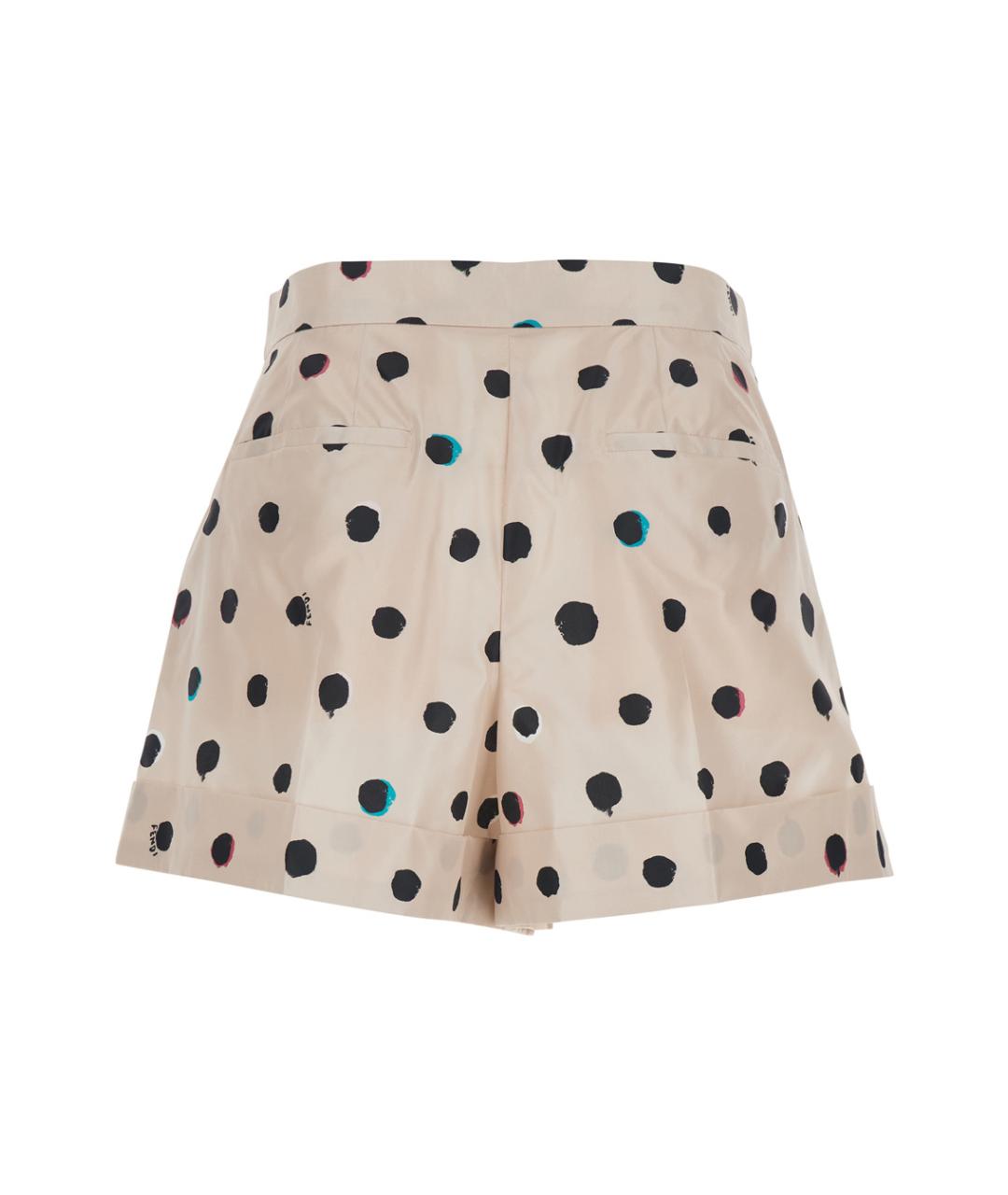 FENDI Розовые шелковые шорты, фото 2