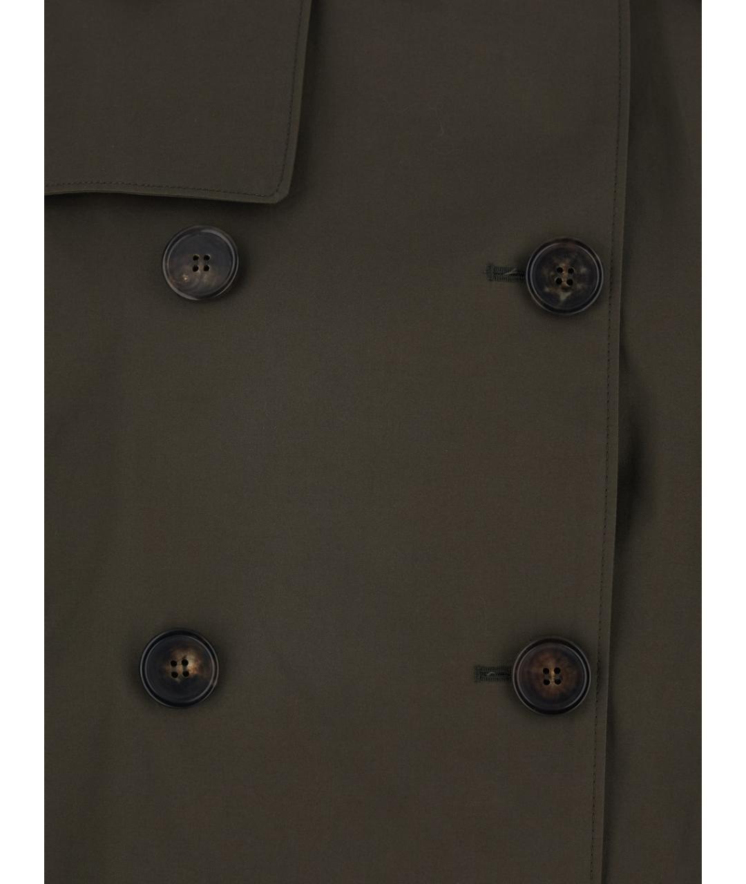 MAX MARA Коричневый хлопковый тренч/плащ, фото 3