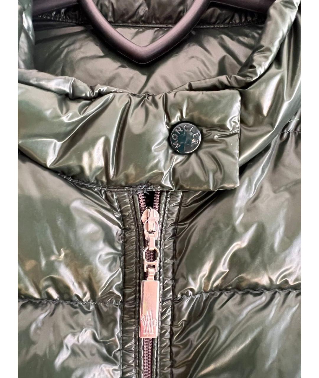 MONCLER Зеленая полиамидовая куртка, фото 4